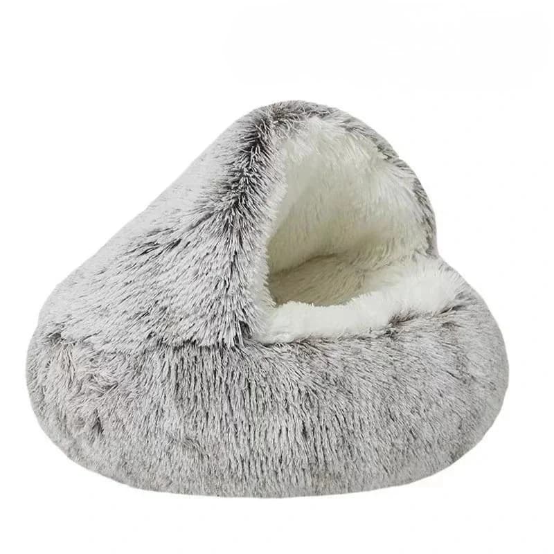 Plush Calming Cat Bed
