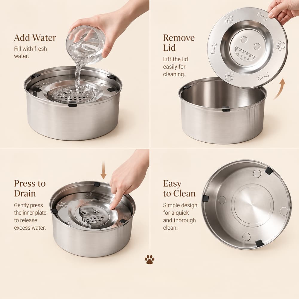Stainless Steel Pet Water Bowl