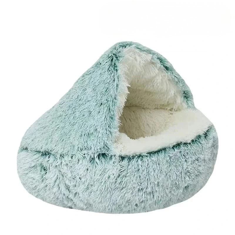 Plush Calming Cat Bed