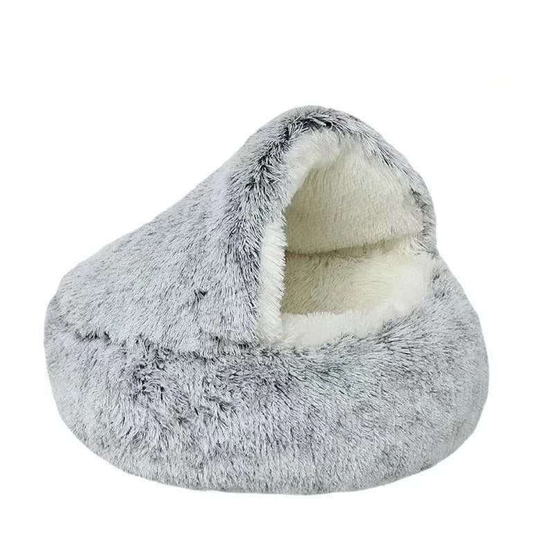 Plush Calming Cat Bed