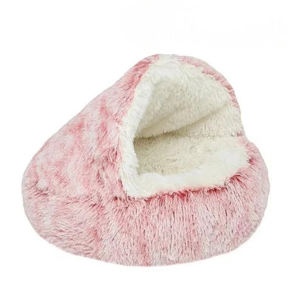 Plush Calming Cat Bed