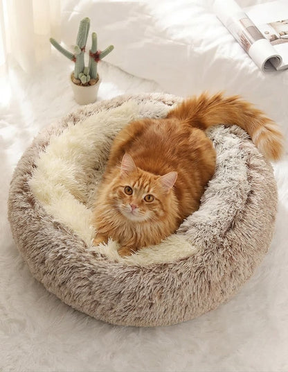 Plush Calming Cat Bed